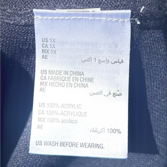 NWT-Sz 1X Style & Co black sweater with balloon sleeves & cut out - Picture 7 of 7